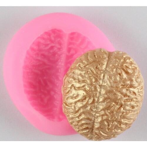 3D Halloween Silicone Mold 3D Brain DIY Cake Decorating Tools Cupcake Cookie Baking Fondant Chocolate Candy Gumpaste Soap Mould