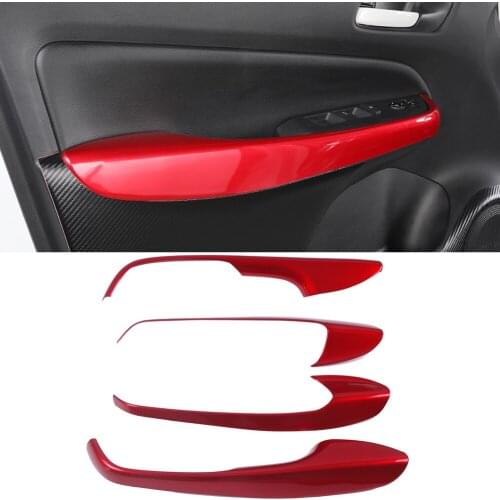 Car Accessories for Honda Fit Jazz GR 2020 2021 ABS Interior Armrest Handle Decoration Cover Trim 4pcs