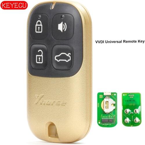5PCS/Lot XHORSE VVDI Universal Remote Key Fob 4 Button for VVDI Key Tool VVDI2 Gold