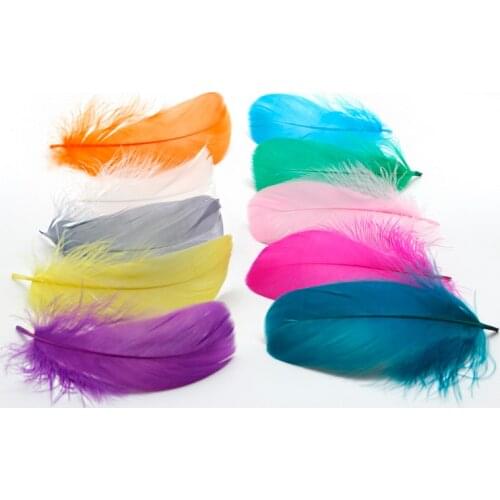 50pcs High Quality Dyed Floating Goose Feather for DIY Earring Jewelry Accessories & Craft Making Home Decoration Wholesale