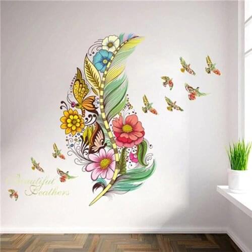 Acrylic Flower Wall Sticker Window Family Fashion Wall Sticker Acrylic Wall Sticker Self-Sticking Beautiful