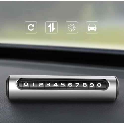 Car Temporary Parking Card Roller Type Rotating Stop Sign Universal Rotate Phone Number Plate Mobile Phone Number Card