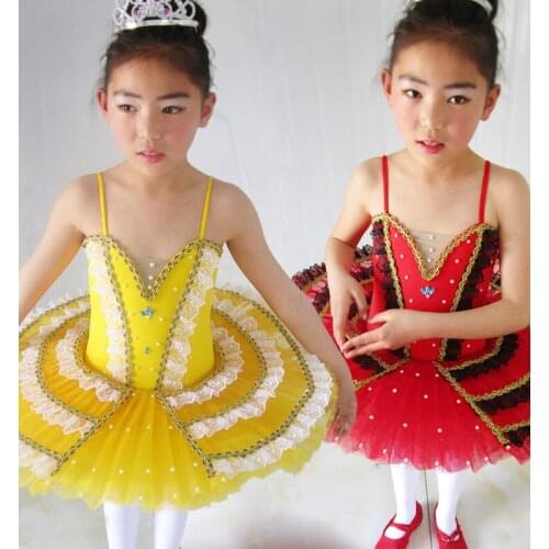 2019 Professional Tutu Swan Lake Ballet Costume Ballet Tutu Child Girls Ballerina Dress Kids Pancake Tutu For