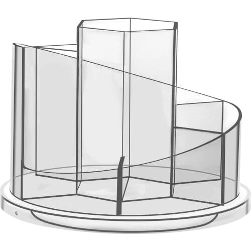 Student Stationery Pen Holder 360 Degree Rotating Pen Holder Desktop Storage Box Cute Desk Home Decoration