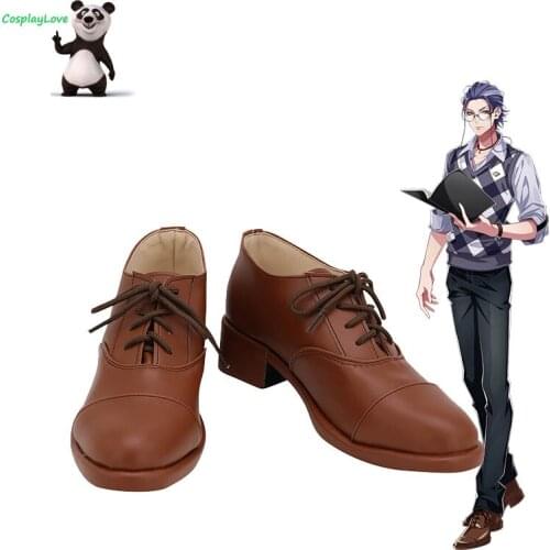 DRB Division Rap Battle Hypnosis Mic Dotsuitare Hompo Rosho Tsutsujimori WISDOM Brown Shoes Cosplay Long Boots Custom Made