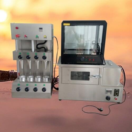 Electric Big Power Commercial Pizza Cone Machine Rotate Pizza Oven Machine With Display Warmer Cabinet