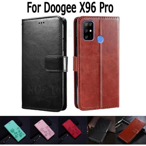 Wallet Phone Case For Doogee X96 Pro Cover Etui Flip Stand Leather Book Funda On Doogee X 96 Pro Case Magnetic Card Hoesje Bag
