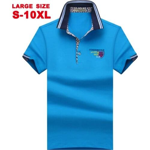 Summer Lapel Short Sleeve T-shirt Mens Cotton Business Casual Loose Large Half Sleeve T-shirt Simple Polo Shirt
