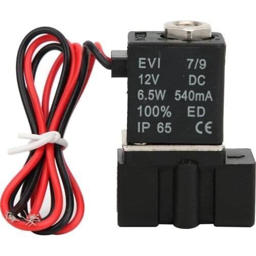 G1/8 IP65 Waterproof Fast Response Plastic Electric Solenoid Valve 12V DC 2 Position 2 Way Air Water Oil