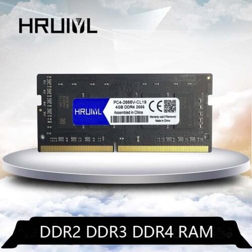 HRUIYL DDR2 DDR3 DDR4 1GB 2GB 4GB 8GB 16GB Laptop Ram 1066 1333 1600 1866 2133 2400 2666 DDR3L Sodimm Notebook Memory Memoria