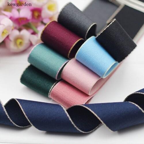 Kewgarden 1" 25 mm Cotton Linen Satin Ribbons Handmade Tape DIY Bowknot Ribbon Clothing Accessories Riband 6m/ lot