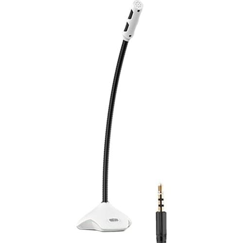 Computer Microphone Game Microphone 3.5mm Interface Plug and Play Desktop Microphone with Mute Button