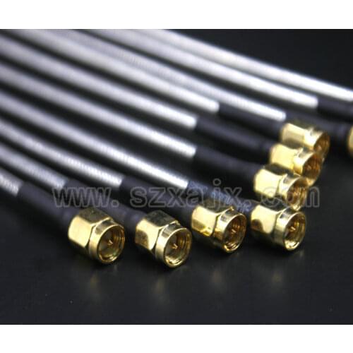 JX 10PCS SMA male to SMA male RG402 Coaxial Cable Connector Semi-rigid RG-402 Coax Pigtail 15CM fast shipping