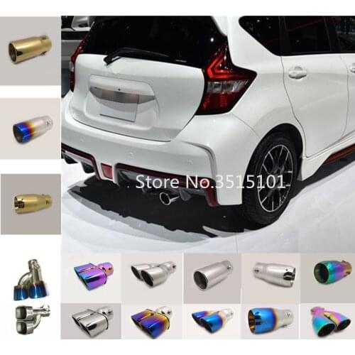 Car Cover Stainless Steel Muffler Pipe Outlet Dedicate Exhaust Tip Tail 1pcs For Nissan NOTE 2017 2018 2019 2020