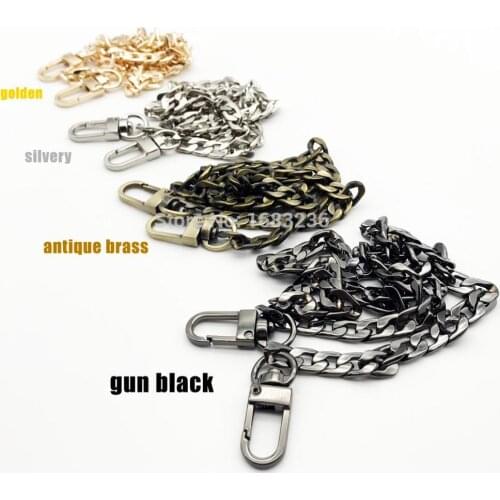 Brand New Metal 60 120cm Handbag Purse Chain Leather Shoulder Bag Crossbody Strap Replacement Repair 2 Clasp Snap Clip 4 color