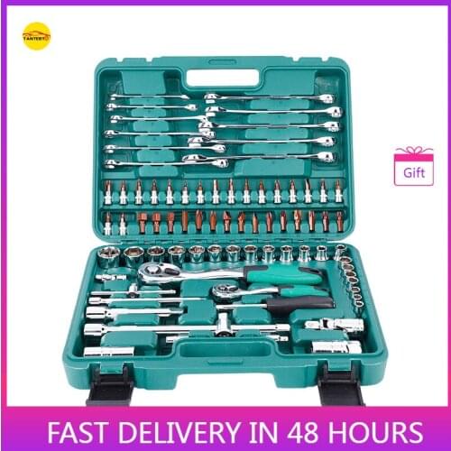 Factory Direct Sales 78 Piece Sleeve Combination Toolbox Sleeve Wrench Set Tool Car Repair Combination Toolbox