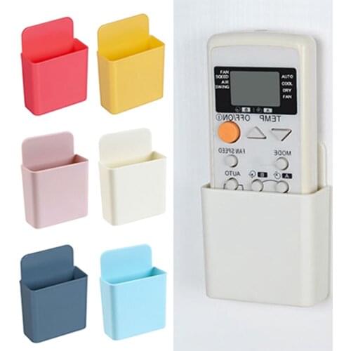 1PC Wall Mounted Organizer Storage Box Remote Control Air Conditioner Storage Case Mobile Phone Plug Holder Stand Container Rack