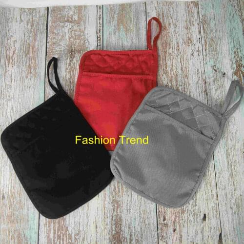30pcs/lot New Arrival Pure Color Kitchen Cooking Microwave Gloves Baking BBQ Pot Holders Useful Tool