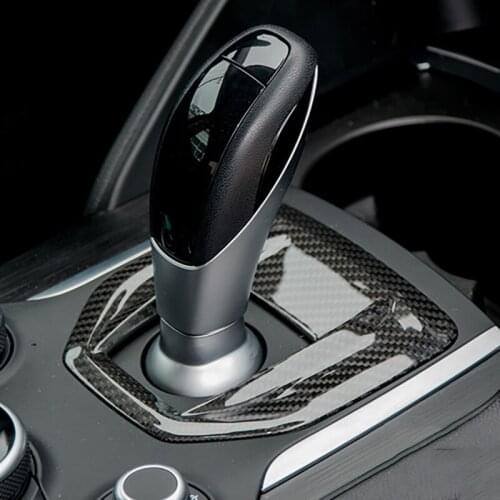 Carbon fiber car handlebar panel modified decorative cover For Alfa Romeo Giulia Stelvio Interior Modification