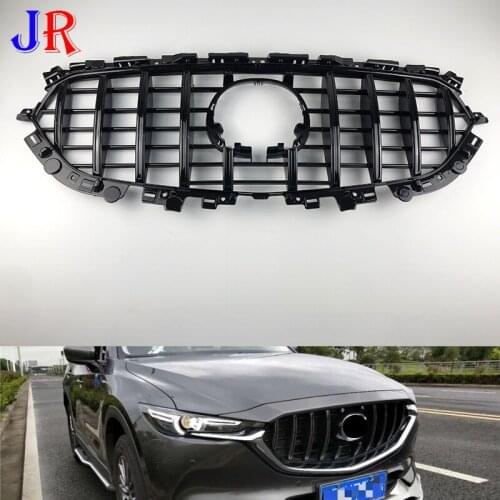 FRONT MESH EXTERIOR MASK TRIMS COVERS FRONT BUMPER ABS MODIFIED GRILL GRILLS FIT FOR MAZDA CX-5 CX5 AUTO GRILLE 2017 2018 AUTO