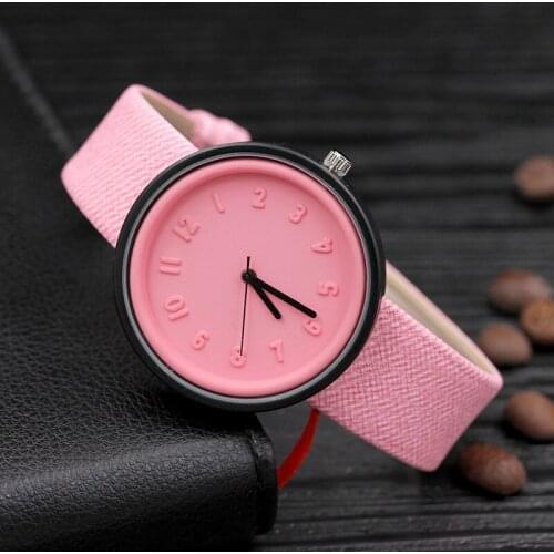 Casual Women Watch Magnetic Simple Fashion Number Watches Quartz Canvas Belt Wrist Watch Female