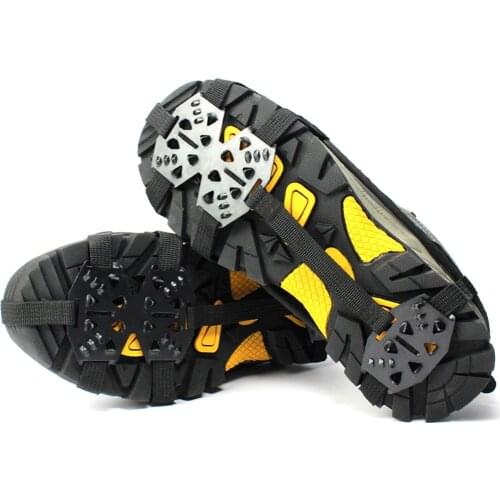 Durable Crampons Climbing Anti Slip Shoes Cover Not Easy to Damage Deformation 24 Teeth Snow Shoe Spiked Grips Cleats