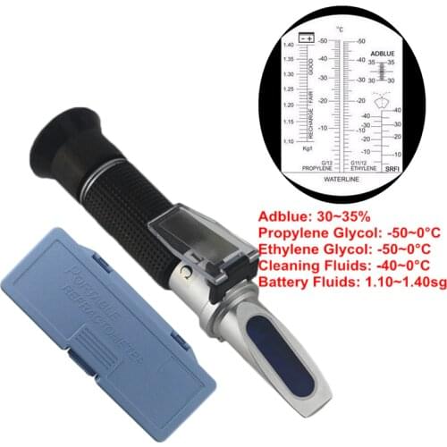 4 in 1 Refractometer Antifreeze Freezing Point Instrument Car Propylene Glycol Tester Battery Fluids SG Meter