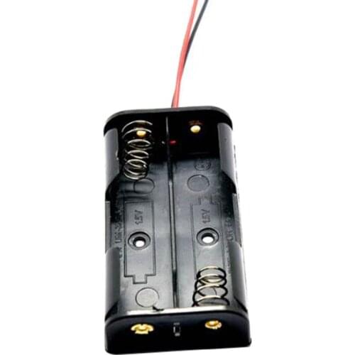 DIY Storage Box Holder Case High Quality 2x AA Battery Storage Case Box Clip Holder For 2 X AA Rechargeable Battery