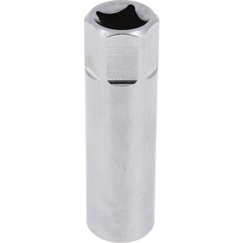 Silver 14mm Spark Plug Socket Removal Installation Wrench Magnetic Removal Tool Thin Wall 3/8" Drive For BMW, Nisan Benz