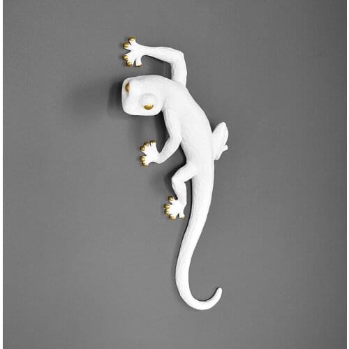 Modern Simple Resin Gecko 3D Wall Hanging Ornament Home Bedroom Background Wall Mural Decoration Porch Hotel Wall Sticker Crafts