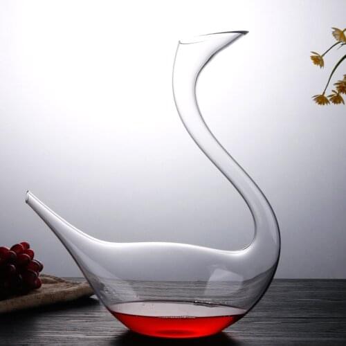 Glass Decanter Swan Handmade Transparent Leadfree Crystal 2L Wine Pot Dispenser Flagon Hotel Bar Home Kitchen Decoration Supplie