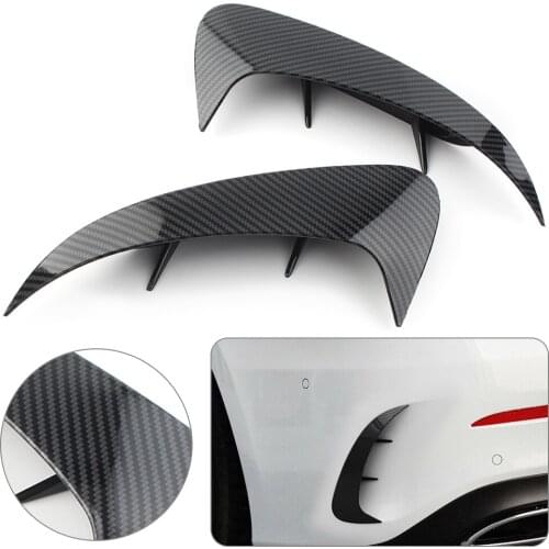 Carbon Fiber Style Auto Rear Bumper Fins Canards Splitters For Mercedes Benz A-Class A220 W177 Sport Model 2019 ABS Plastic