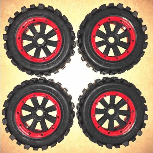 Ultra wearable durable tire wheel set for Losi 5ive-t DBXL-e 1/5 rc car gas