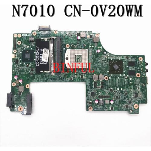 For Dell N7010 Laptop Motherboard HM57 CN-0V20WM 0V20WM V20WM 100% full Working well