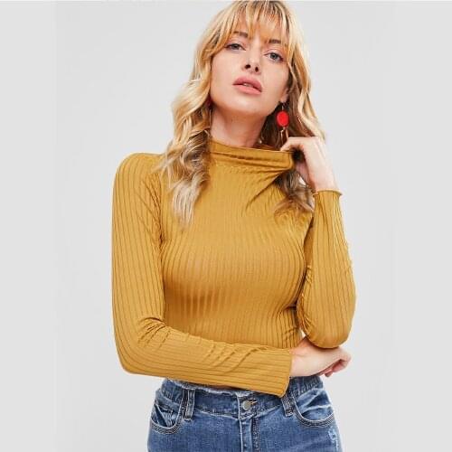 Fall/Winter Women Half Turtleneck Sweater Solid Color Warm Knitted Sweater High Stretch Slim Knitted Pullover 2020 Fashion Women