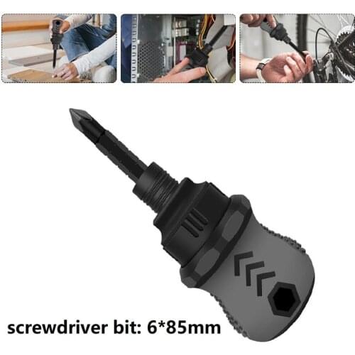 1pc Ball Grip Screwdriver 2 In 1 Retractable Bit Doublehead Torx Screw Driver With Magnet With 85mm Screwdriver
