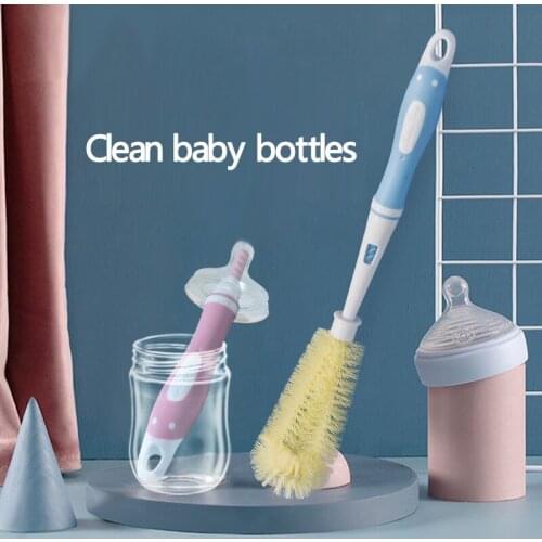 1pcs Clean Baby Bottles Brushes Washing Cup Brush Tea Stains Cleaning Long Handle Sponge Hairpipe Cleaner Home Kitchen Products