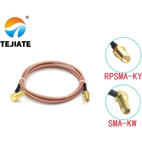 1PCS TEJIATE Adapter Cable RPSMA To SMA Type RPSMA-KY Convert SMA-KW 8-90CM 1M 1.5M 2M Length Connector RG316 Wire