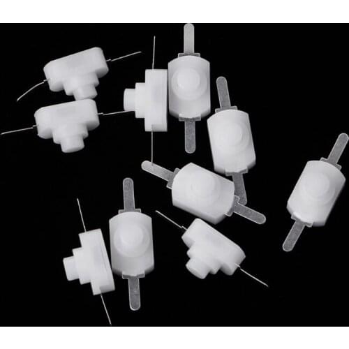 10 Pcs DC Latching Push Button Switch On Off For Torch Flashlight Light Lamp Wall Outlet