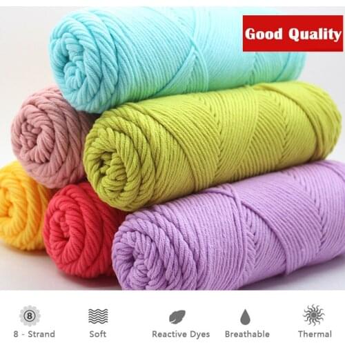 100g Natural Soft Milk Cotton Thread Bar Needlework Hand Scarf Line Warm Household For Hand Knitting Sweater Blanket Milk Yarn