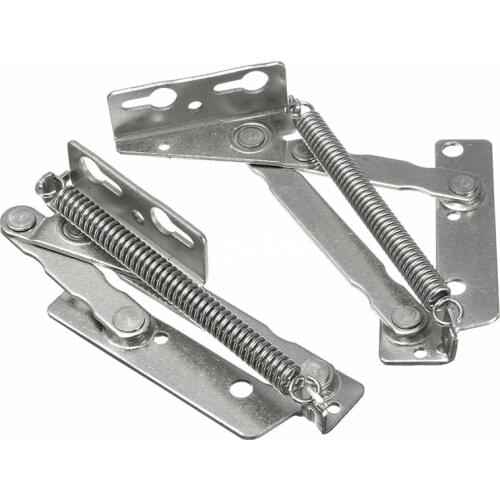 2pcs 80 Degree Metal Sprung Hinges Cabinet Door Lift Up Stay Flap Top Support Tool Folding Sofa Bed Spring Hing