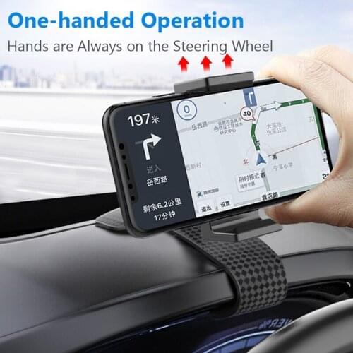 360° Rotation Adjustable HUD Car Dashboard Phone Holder GPS Clamp Clip Stand For Iphone 11 Pro Samsung Galaxy Accessories