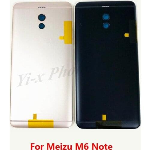 5pcs For MEIZU M6 Note Battery Door Back Cover Housing Case For Meilan note6 5.5 Inch With Camera Lens No Power Volume Buttons