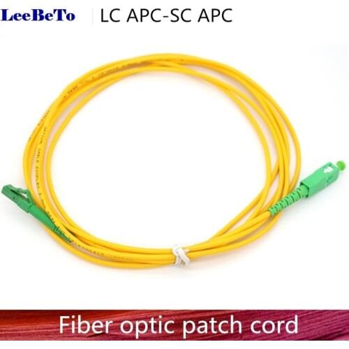 5PCS/LOT LC/APC to SC/APC Fiber Optic Patch Cord Cable LC-SC 5M Jumper Single Mode Simplex 2.0mm 3.0mm Optical Fibra Optica