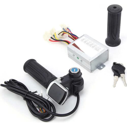 500W E-bike Scooter Brushed Motor Scooter Throttle Handle Rainproof Electric Bike Speed Turn Handlebar E-bike Parts