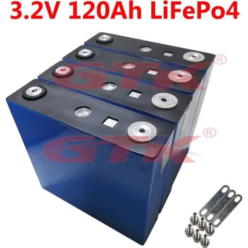 8pcs Rechargeable battery lifepo4 battery 3.2v 125Ah 120Ah 3C drain for energy storage system EV solar power bank camper caravan