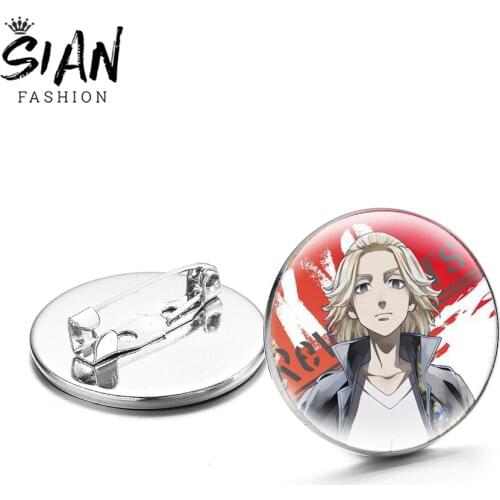 New Anime Tokyo Revengers Brooches Cartoon Figures Collection Handmade Glass Badge Fashion Jackets Schoolbag Lapel Pins Souvenir