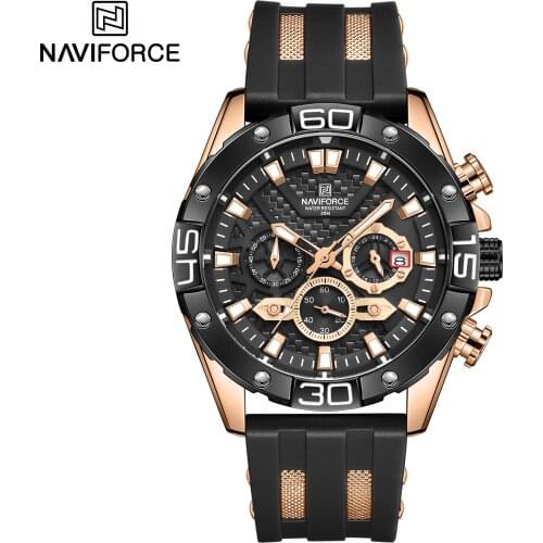 NAVIFORCE Mens Watches Top Luxury Brand Fashion Sport Watches Men Waterproof Quartz Clock Male Army Military Leather Wrist Watch