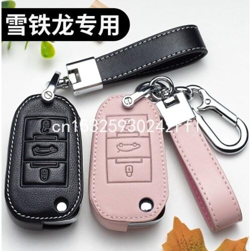 Key case for Citroen c3-xr c4l c5 c4 Elysee c6 Smart Key Keyless Remote Entry Fob Case Key Chain