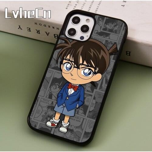 LvheCn Detective Conan Anime Phone Case Cover For iPhone 5 SE 2020 6s 7 8 Plus 11 12 Pro X XR XS Max Samsung S8 S9 S10 coque
